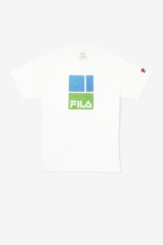 Fila T-Shirt Queens Mens White - India EJG-680397